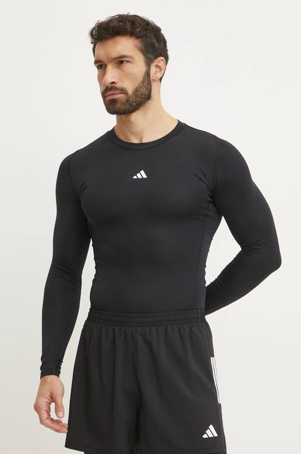 adidas Performance Majica dugih rukava za trening adidas Performance Techfit boja: crna, s tiskom, JE6702