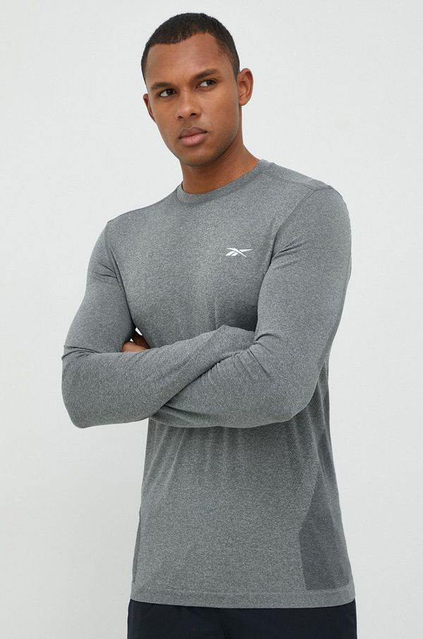Reebok Majica dugih rukava za trening Reebok United By Fitness MyoKnit boja: siva, s uzorkom