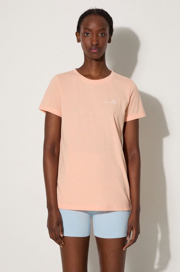 A.P.C. Majica kratkih rukava A.P.C. za žene, boja: bež, COEVS.F26012-PEACHHEATH