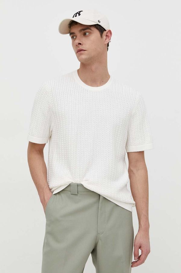 Abercrombie & Fitch Majica kratkih rukava Abercrombie & Fitch za muškarce, boja: bež, bez uzorka