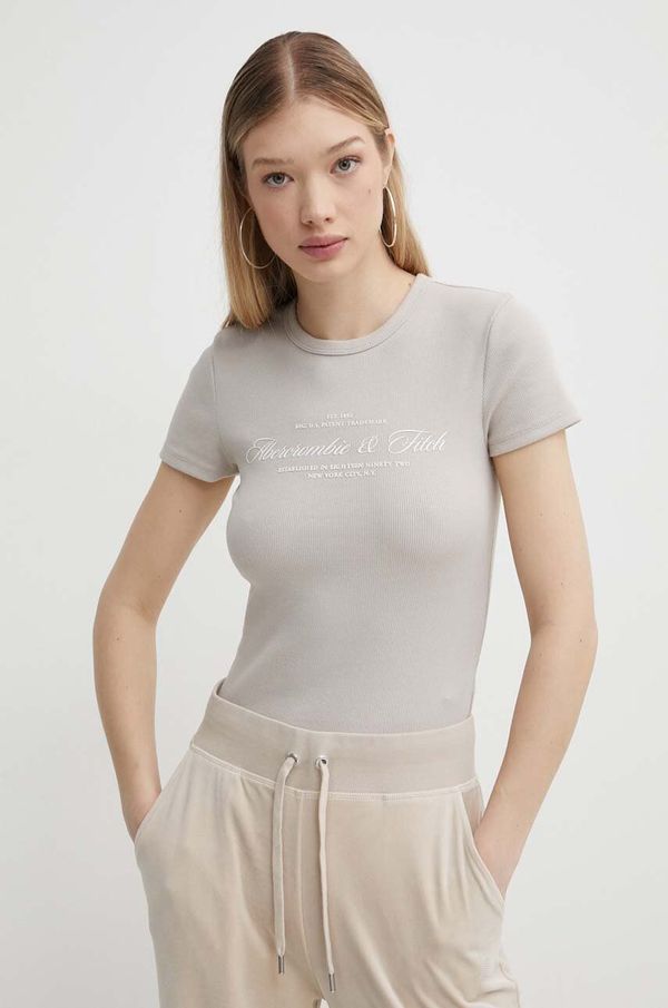 Abercrombie & Fitch Majica kratkih rukava Abercrombie & Fitch za žene, boja: bež