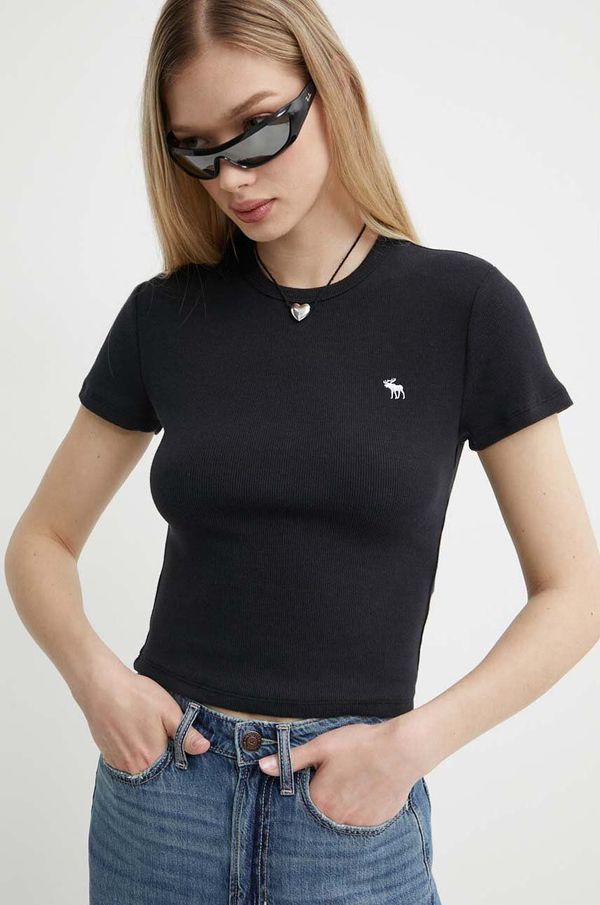 Abercrombie & Fitch Majica kratkih rukava Abercrombie & Fitch za žene, boja: crna