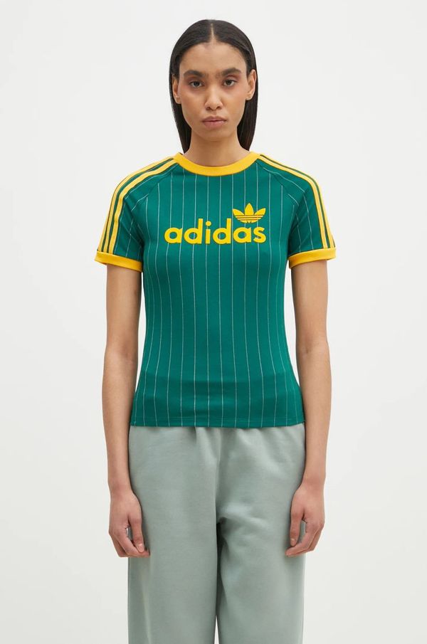 adidas Originals Majica kratkih rukava adidas Originals GRAPHIC CALI T za žene, boja: zelena, JC7703