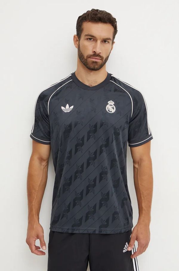 adidas Originals Majica kratkih rukava adidas Originals Real Madrid za muškarce, boja: crna, s uzorkom, JI9481