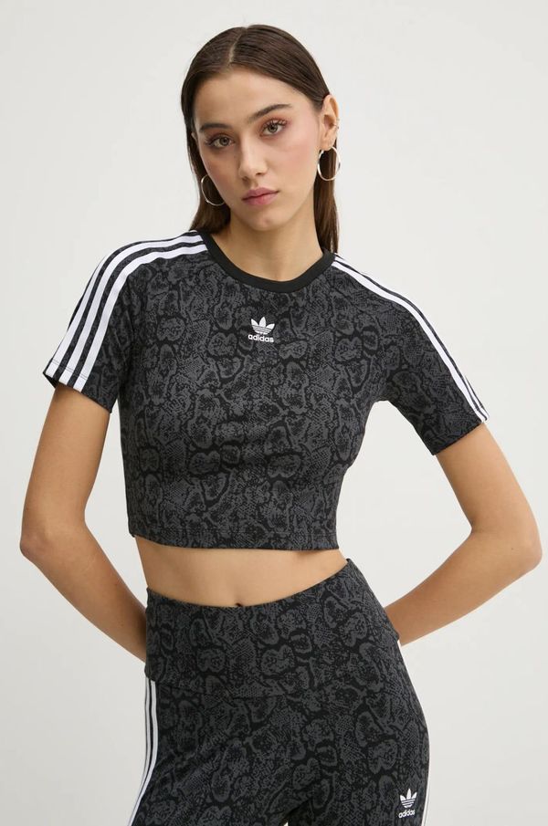 adidas Originals Majica kratkih rukava adidas Originals SNAKE BABY TEE za žene, boja: siva, JI8408