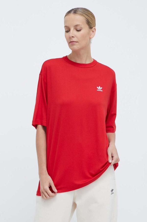 adidas Originals Majica kratkih rukava adidas Originals Trefoil Tee za žene, boja: crvena, IR8069