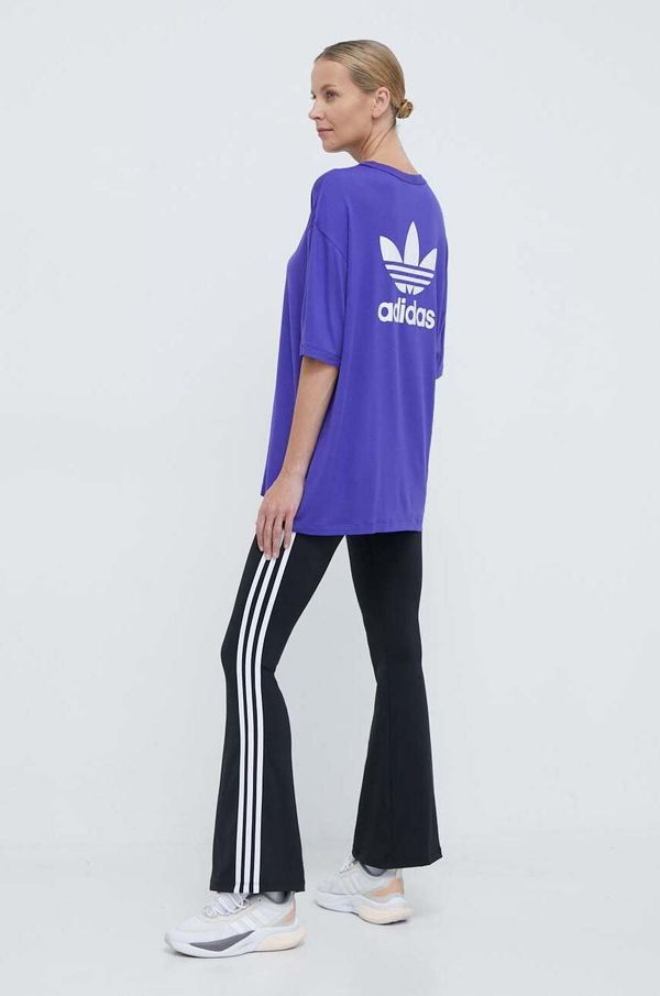 adidas Originals Majica kratkih rukava adidas Originals Trefoil Tee za žene, boja: ljubičasta, IR8065