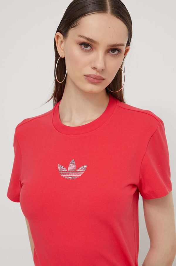 adidas Originals Majica kratkih rukava adidas Originals za žene, boja: crvena