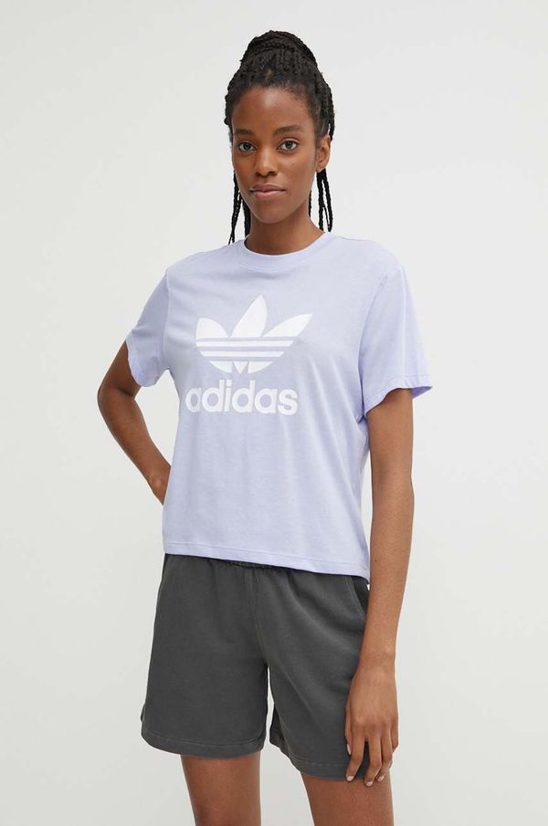 adidas Originals Majica kratkih rukava adidas Originals za žene, boja: ljubičasta, IN8439