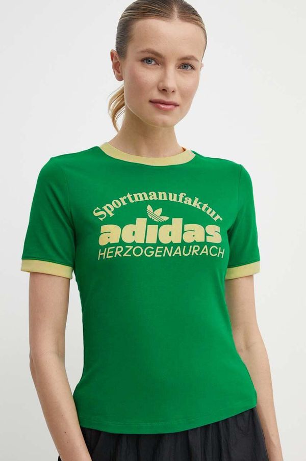 adidas Originals Majica kratkih rukava adidas Originals za žene, boja: zelena, IR6084