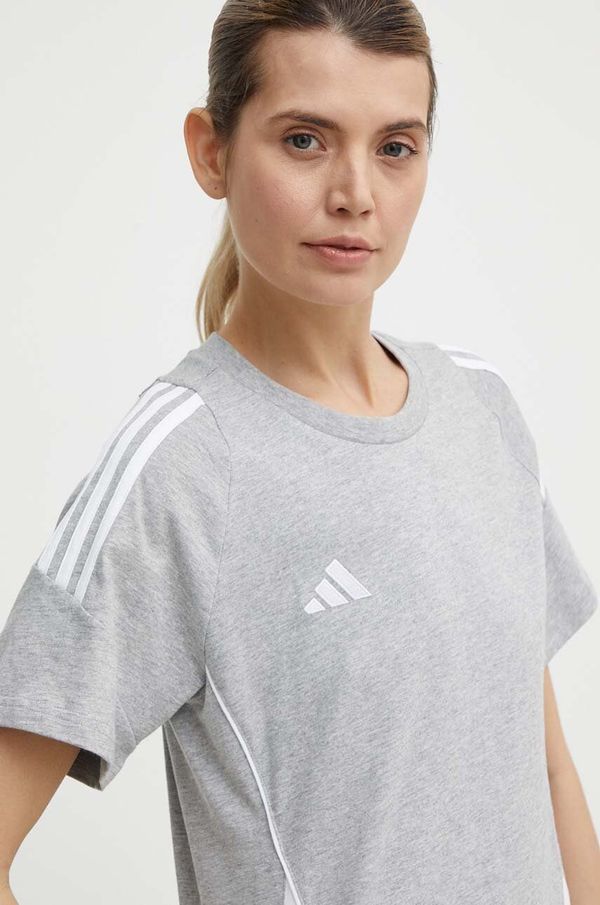 adidas Performance Majica kratkih rukava adidas Performance Tiro24 za žene, boja: siva, IR9355