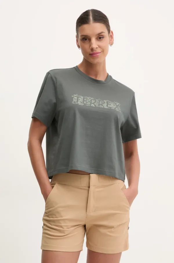 adidas TERREX Majica kratkih rukava adidas TERREX Wild za žene, boja: siva, JI9156
