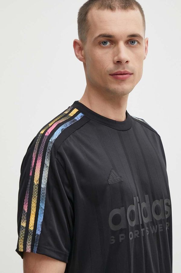 adidas Majica kratkih rukava adidas TIRO za muškarce, boja: crna, s tiskom, IP3786