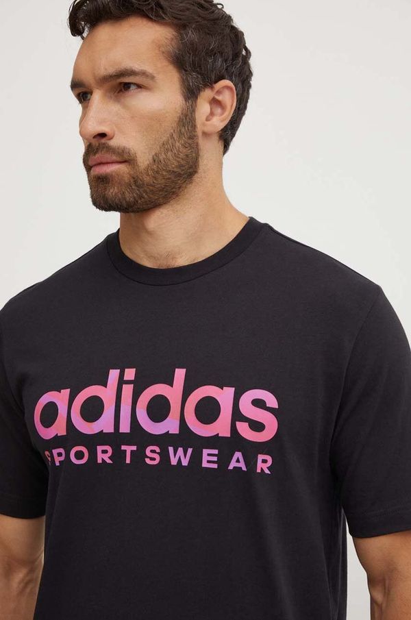 adidas Majica kratkih rukava adidas Tiro za muškarce, boja: crna, s tiskom, IW2659
