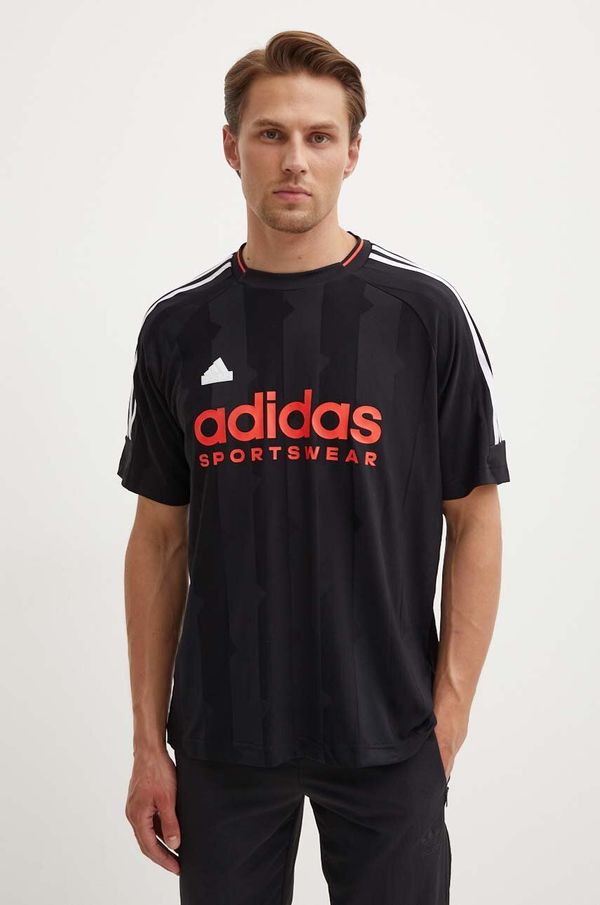 adidas Majica kratkih rukava adidas Tiro za muškarce, boja: crna, s tiskom, IW3586