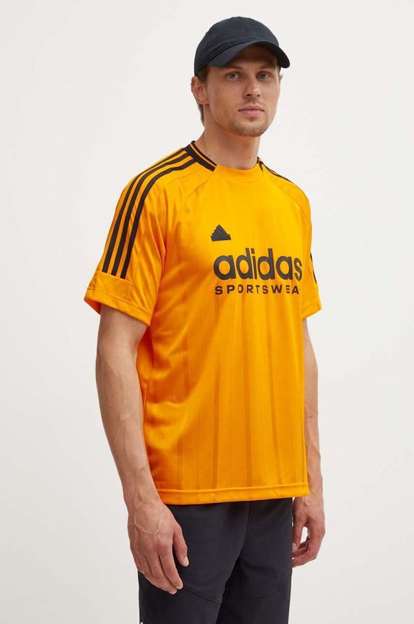 adidas Majica kratkih rukava adidas Tiro za muškarce, boja: narančasta, s tiskom, IY4498