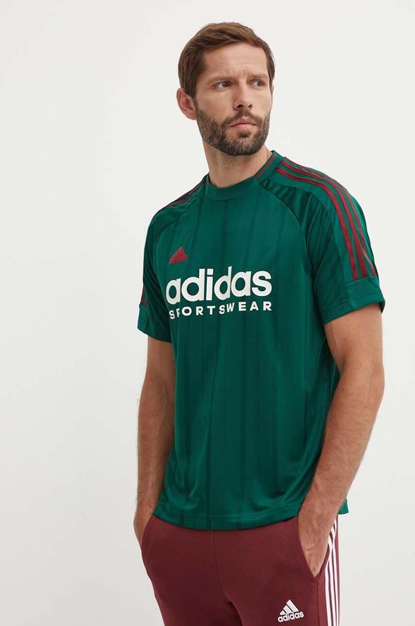 adidas Majica kratkih rukava adidas Tiro za muškarce, boja: zelena, s tiskom, IY2053