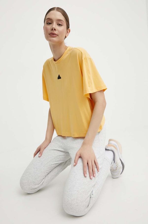 adidas Majica kratkih rukava adidas za žene, boja: žuta, IS0664