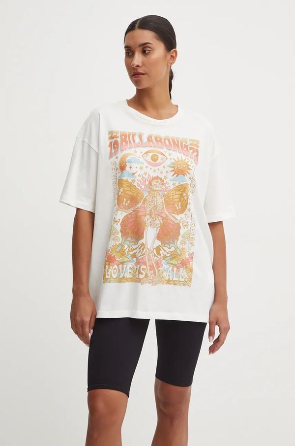 Billabong Majica kratkih rukava Billabong Love is All za žene, boja: bijela, EBJZT00322