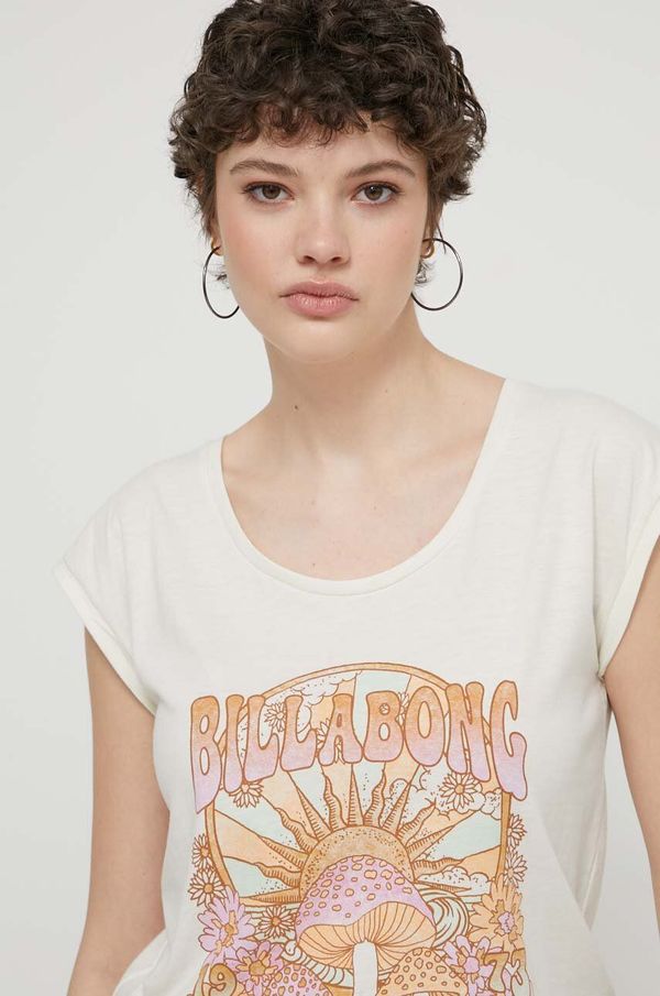 Billabong Majica kratkih rukava Billabong za žene, boja: bež, EBJZT00241