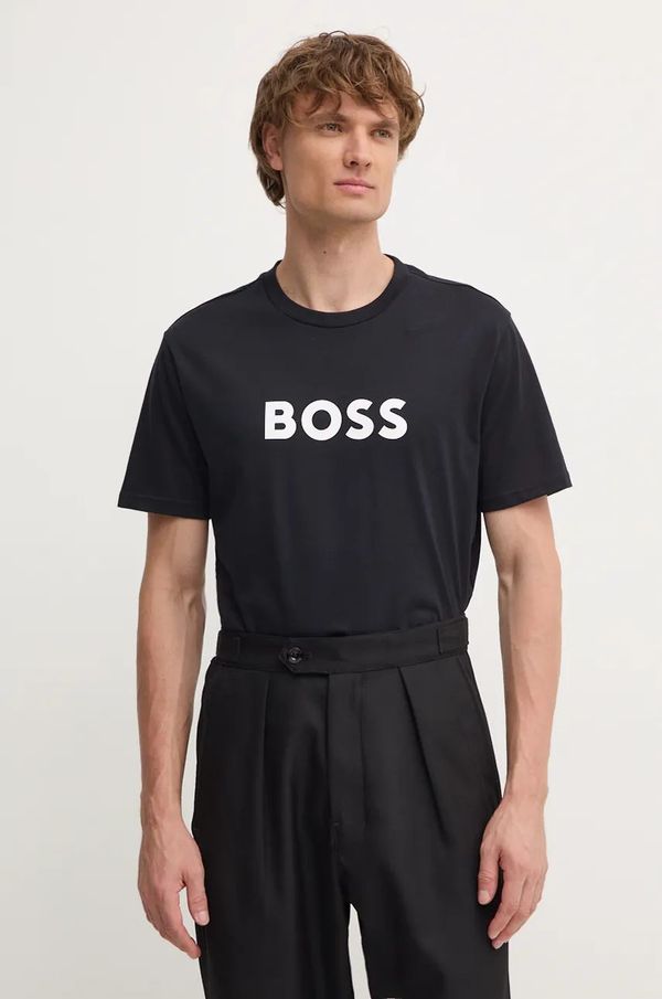 Boss Majica kratkih rukava BOSS za muškarce, boja: crna, s tiskom, 50505674