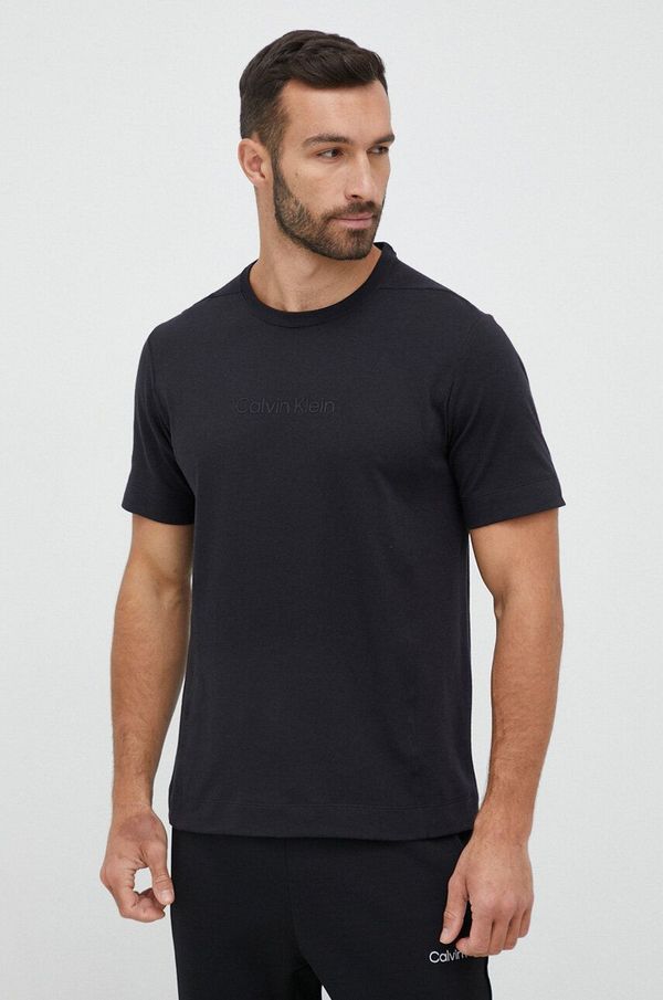 Calvin Klein Performance Majica kratkih rukava Calvin Klein Performance za muškarce, boja: crna, melanž
