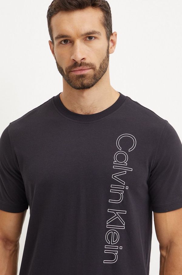 Calvin Klein Performance Majica kratkih rukava Calvin Klein Performance za muškarce, boja: crna, s tiskom, 00GMF4K113