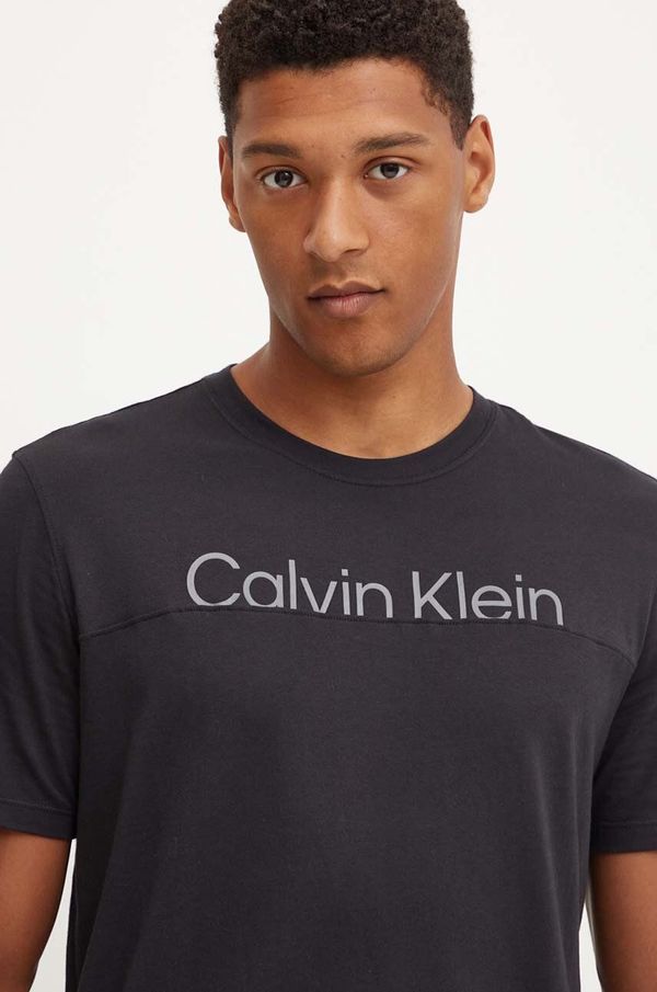 Calvin Klein Performance Majica kratkih rukava Calvin Klein Performance za muškarce, boja: crna, s tiskom, 00GMF4K142