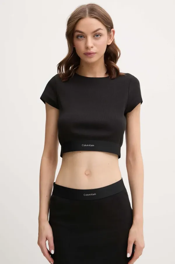 Calvin Klein Underwear Majica kratkih rukava Calvin Klein Underwear za žene, boja: crna, LV00QS7349