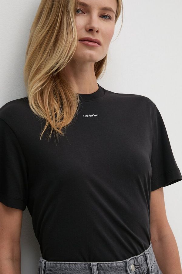 Calvin Klein Majica kratkih rukava Calvin Klein za žene, boja: crna, K20K207519