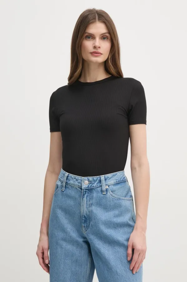 Calvin Klein Majica kratkih rukava Calvin Klein za žene, boja: crna, K20K208247