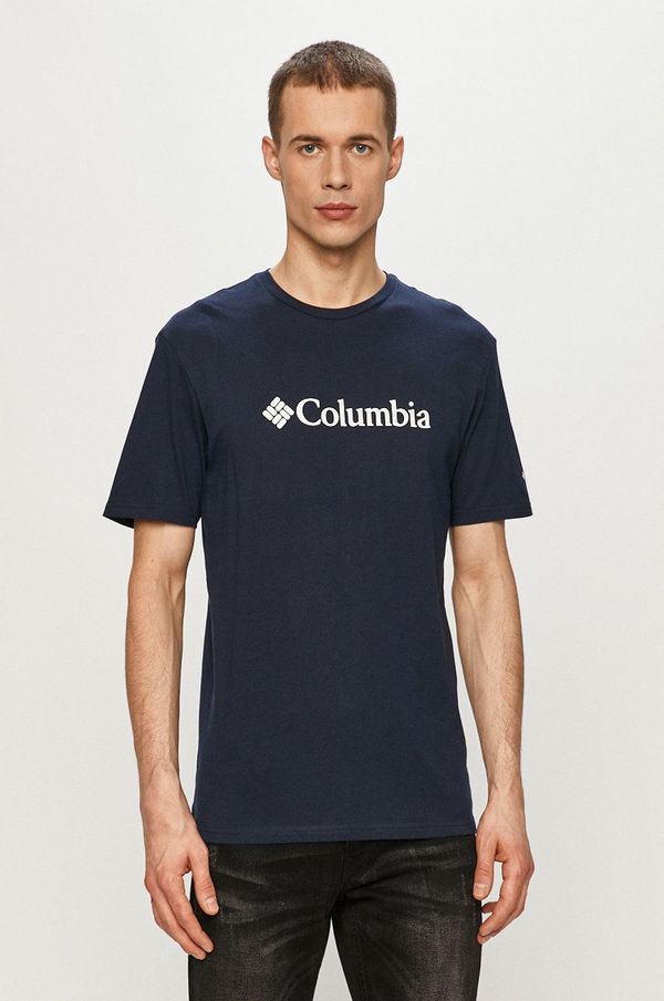 Columbia Majica kratkih rukava Columbia za muškarce, boja: tamno plava, s tiskom, 1680053-014