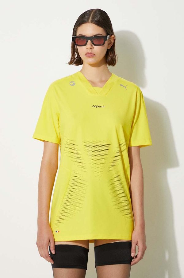 coperni Majica kratkih rukava Coperni PUMA x COPERNI Football Jersey za žene, boja: žuta, 62798285