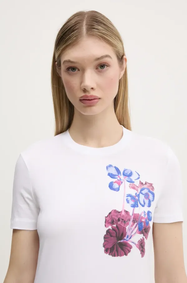 Desigual Majica kratkih rukava Desigual BOTANICAL LA za žene, boja: bijela, 25SWTK48