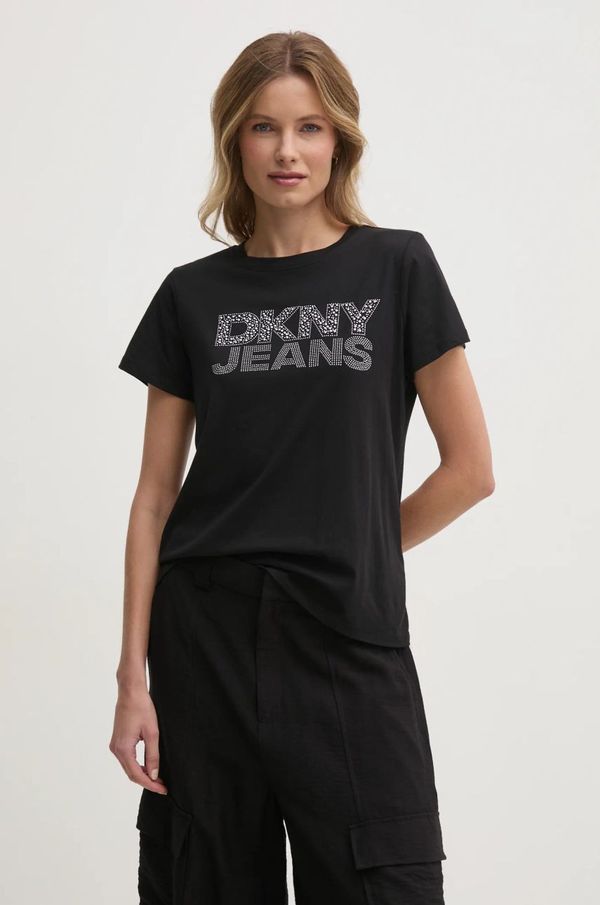 DKNY Majica kratkih rukava Dkny za žene, boja: crna, DJ4T1333