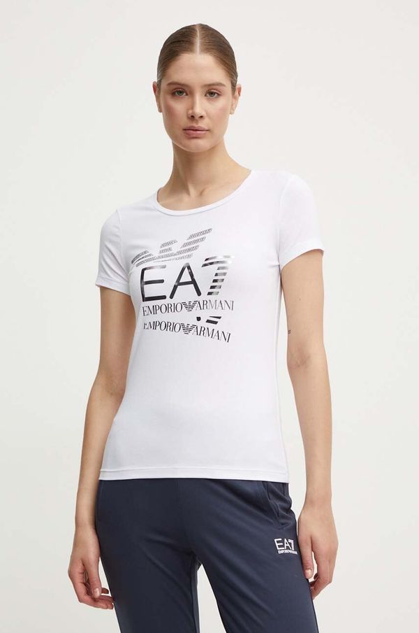 EA7 Emporio Armani Majica kratkih rukava EA7 Emporio Armani za žene, boja: bijela, TJQCZ.6DTT17
