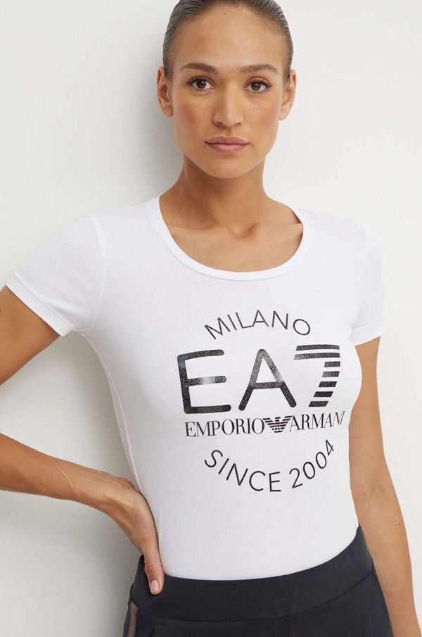 EA7 Emporio Armani Majica kratkih rukava EA7 Emporio Armani za žene, boja: bijela, TJQCZ.6DTT20