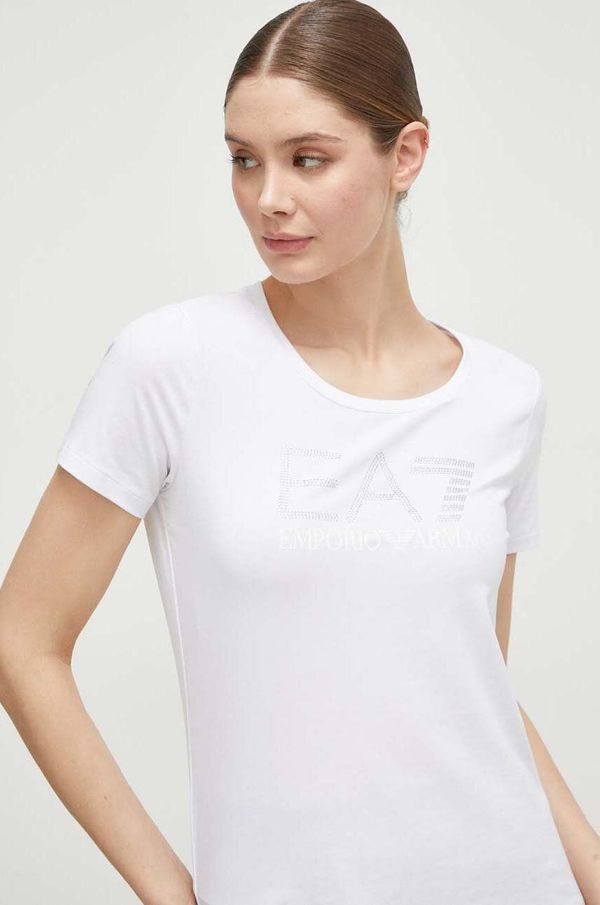 EA7 Emporio Armani Majica kratkih rukava EA7 Emporio Armani za žene, boja: bijela