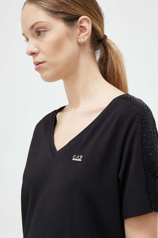 EA7 Emporio Armani Majica kratkih rukava EA7 Emporio Armani za žene, boja: crna
