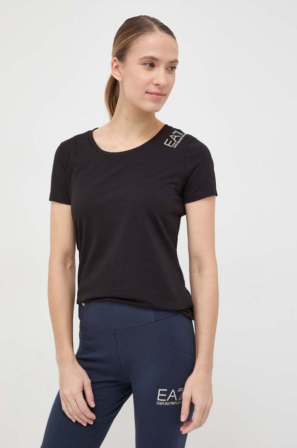 EA7 Emporio Armani Majica kratkih rukava EA7 Emporio Armani za žene, boja: crna