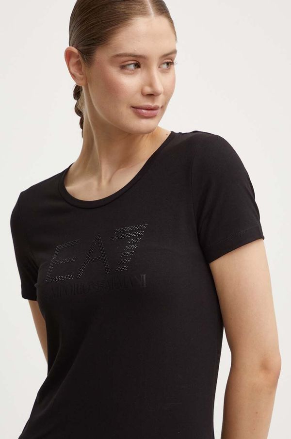 EA7 Emporio Armani Majica kratkih rukava EA7 Emporio Armani za žene, boja: crna, TJQCZ.6DTT14