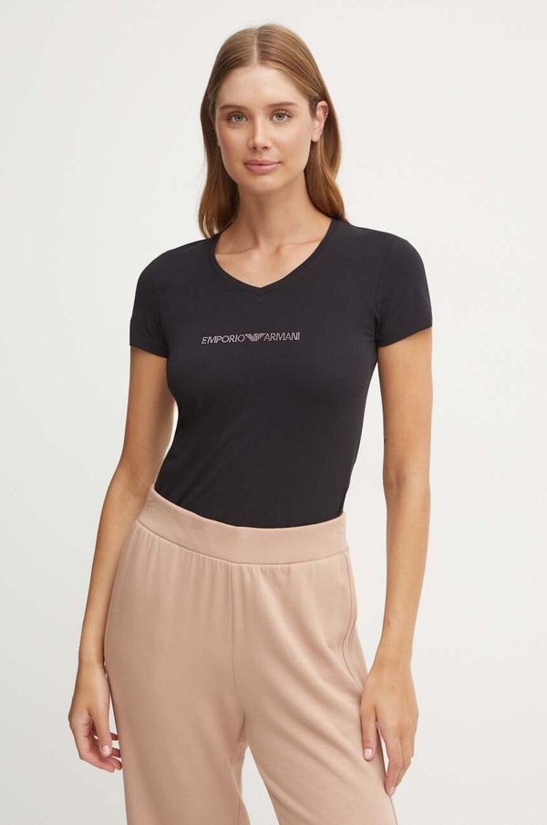 Emporio Armani Underwear Majica kratkih rukava Emporio Armani Underwear za žene, boja: crna, 163321 4F223