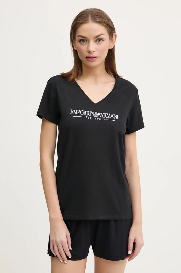 Emporio Armani Underwear Majica kratkih rukava Emporio Armani Underwear za žene, boja: crna, EW000409 AF10881