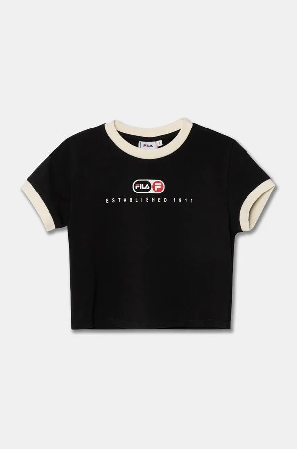 Fila Majica kratkih rukava Fila Luverne za žene, boja: crna, FAW0913