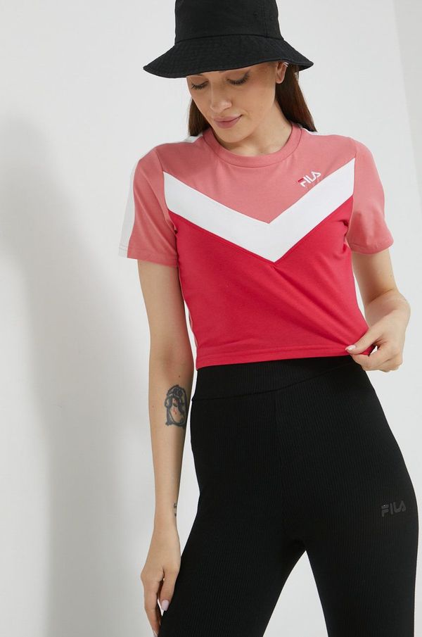 Fila Majica kratkih rukava Fila za žene, boja: ružičasta