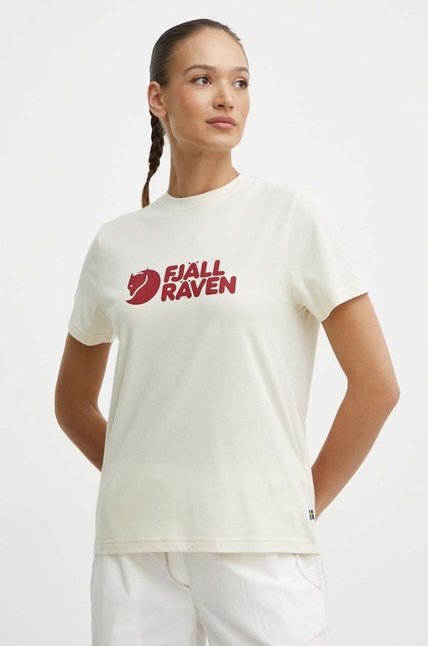 Fjallraven Majica kratkih rukava Fjallraven Fjällräven Logo Tee za žene, boja: bež, F87146