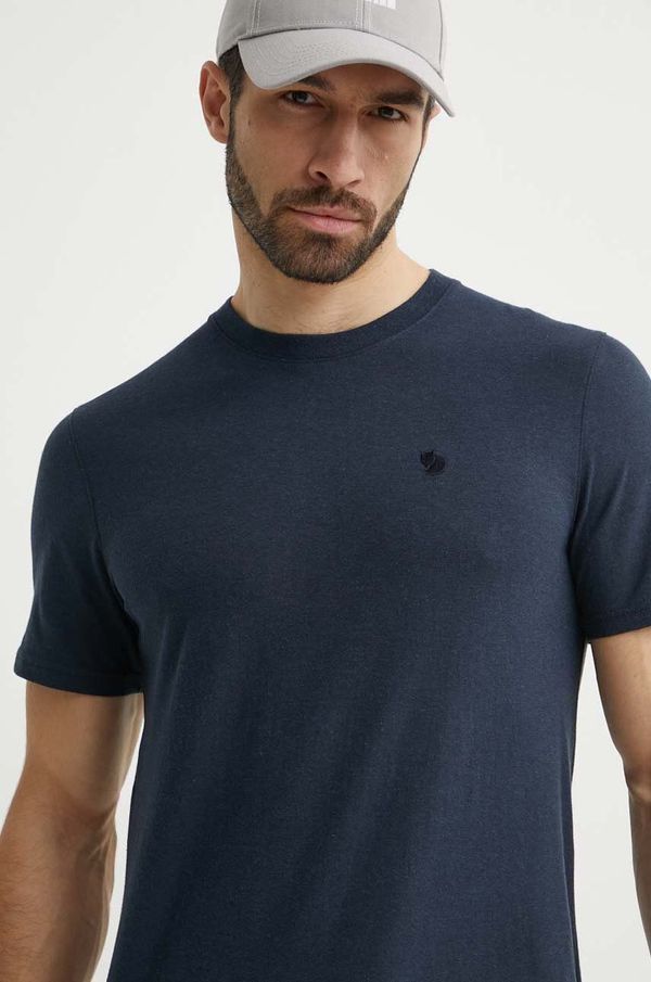 Fjallraven Majica kratkih rukava Fjallraven Hemp Blend za muškarce, boja: tamno plava, s aplikacijom, F12600215