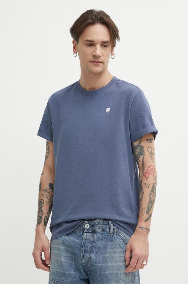 G-Star Raw Majica kratkih rukava G-Star Raw za muškarce, boja: tamno plava, bez uzorka