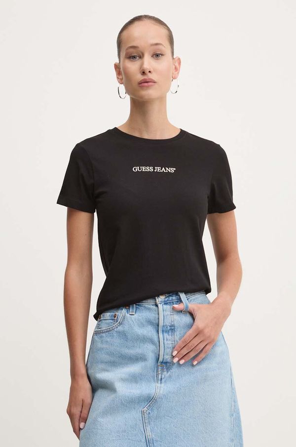 Guess Jeans Majica kratkih rukava Guess Jeans za žene, boja: crna, W4YI01 J1314