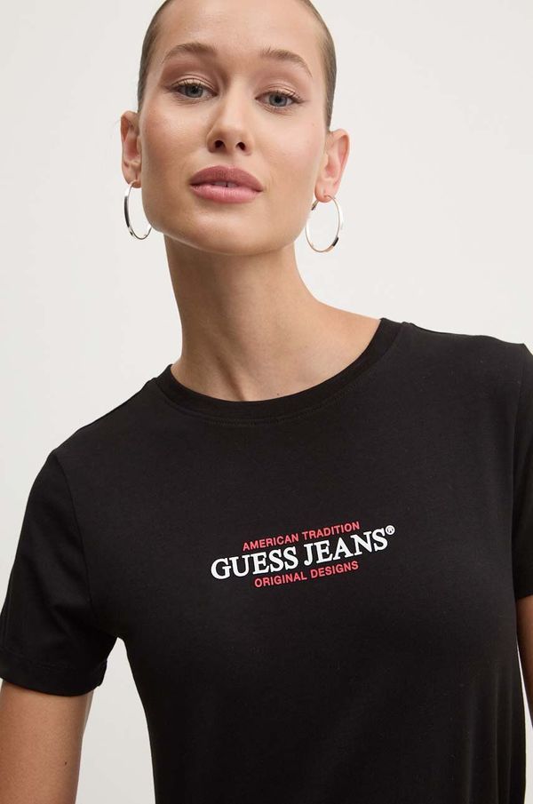 Guess Jeans Majica kratkih rukava Guess Jeans za žene, boja: crna, W4YI03 J1314